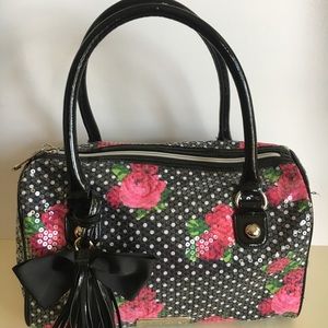 BETSY JOHNSON CLEAR SEQUINED BAG